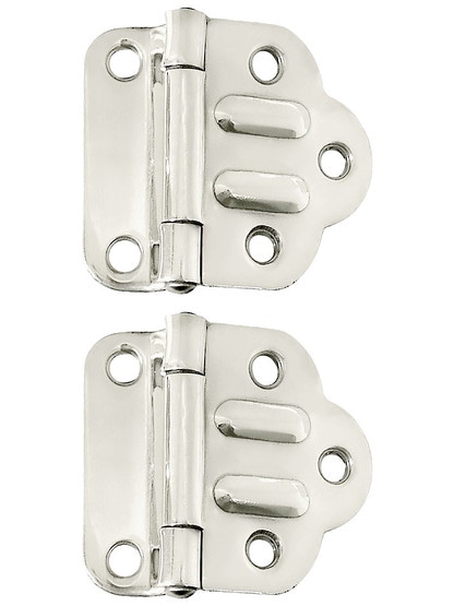 Solid Brass McDougal Cabinet Hinges - 1 3/4 inch x 2 inch in Polished Nickel.